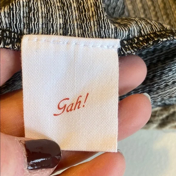 Lisa Says Gah Black and White Striped Maxi Dress Sz Small.  NWT.  Box20 - Picture 5 of 6